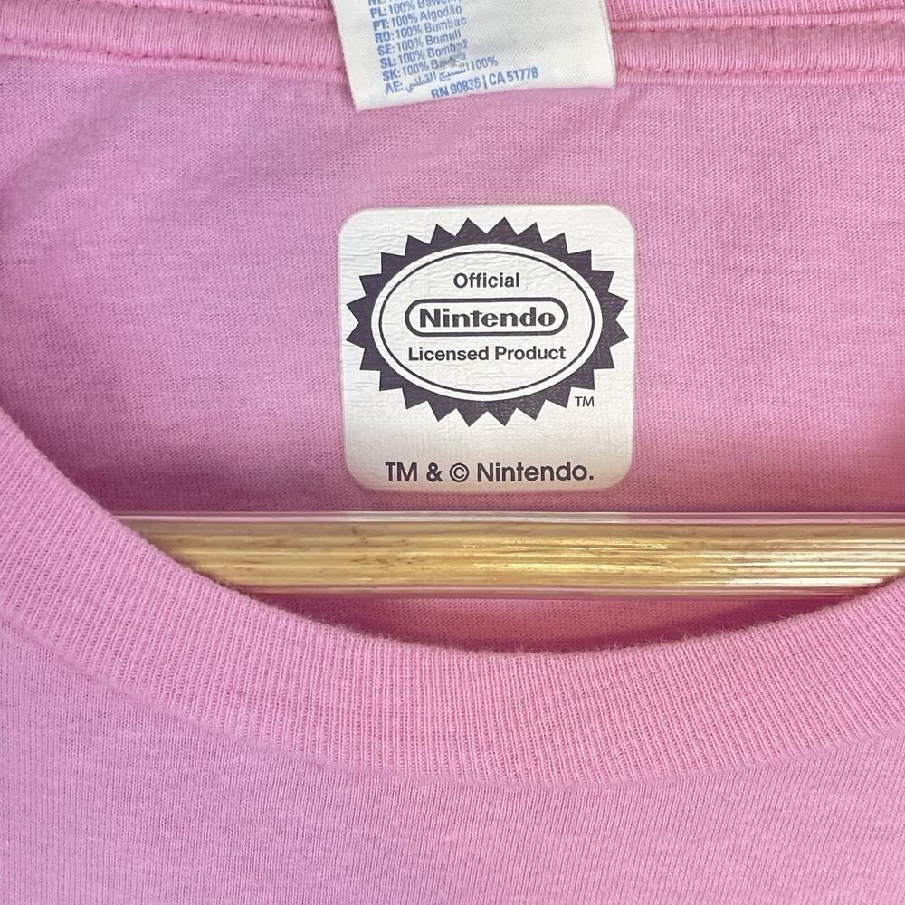 Nintendo Super Mario Bros Men's Pink T-Shirt Size S Character Grid Official - Picture 6 of 10